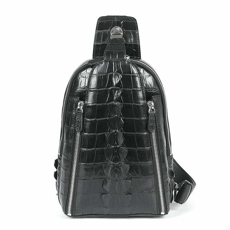 Men's Crocodile Chest Bag Sling Backpack Crossbody Shoulder Bags - Everweek
