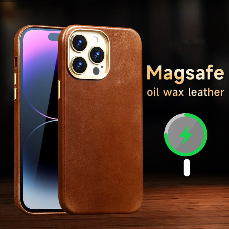 genuine leather iphone 14 pro max case