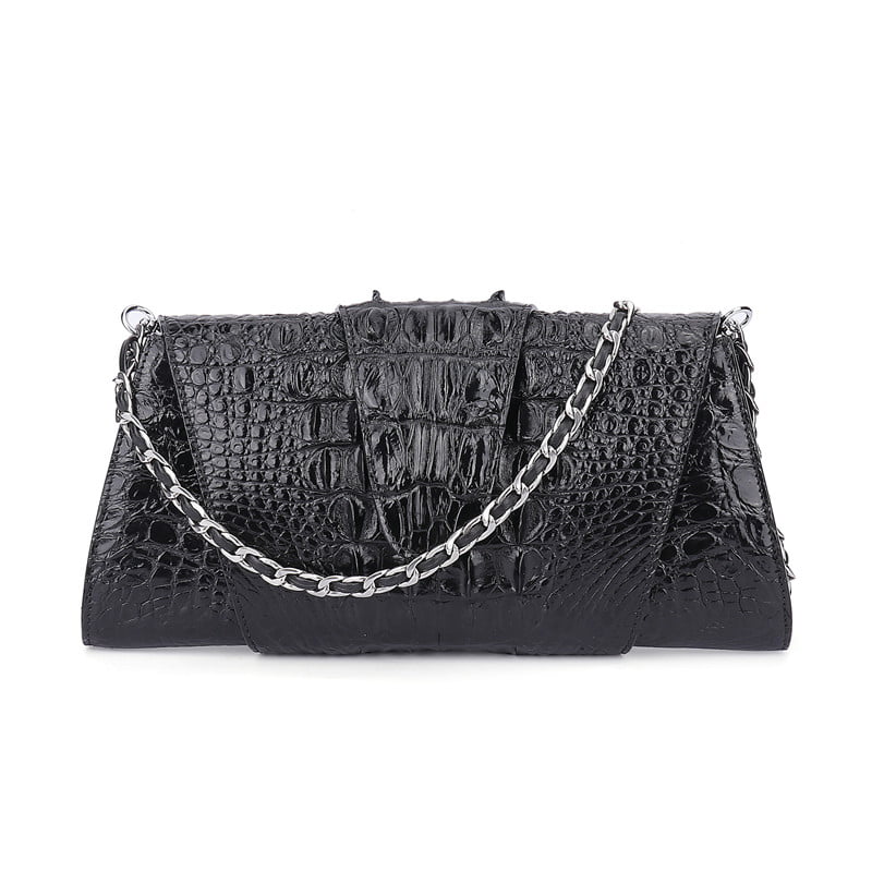 The Astonishing, Leather Clutch Bag Crocodile, Womens Evening Clutches